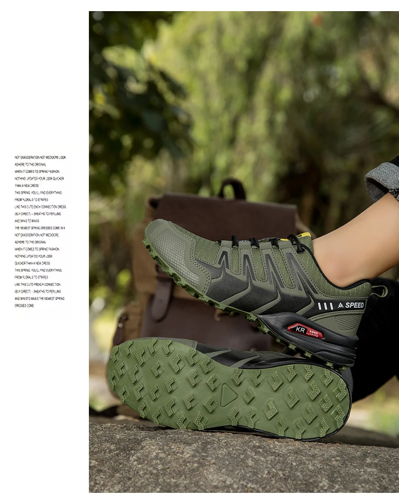 Men's Hiking Shoes All-terrain Outdoor Sports Shoes Breathable Wear-resistant Mesh Non-slip Hiking Shoes Outdoor Cycling Shoes