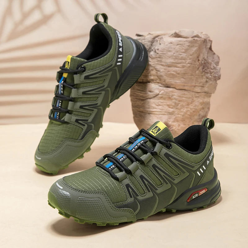 Men's Hiking Shoes All-terrain Outdoor Sports Shoes Breathable Wear-resistant Mesh Non-slip Hiking Shoes Outdoor Cycling Shoes