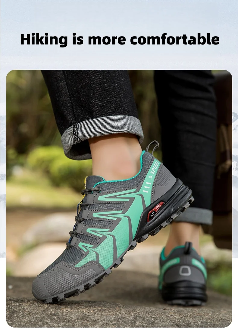 Men's Hiking Shoes All-terrain Outdoor Sports Shoes Breathable Wear-resistant Mesh Non-slip Hiking Shoes Outdoor Cycling Shoes
