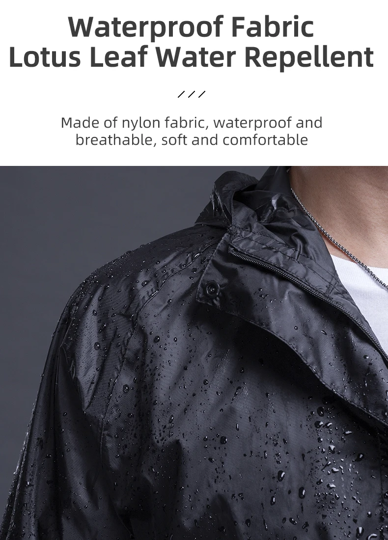 ROCKBROS Waterproof Cycling Rain Coat Men Breathable Windproof Reflective Hooded Raincoat Outdoor Sport Windbreaker Jacket
