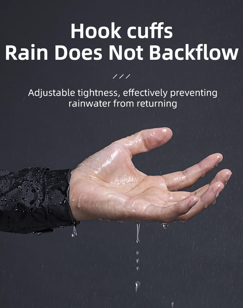 ROCKBROS Waterproof Cycling Rain Coat Men Breathable Windproof Reflective Hooded Raincoat Outdoor Sport Windbreaker Jacket
