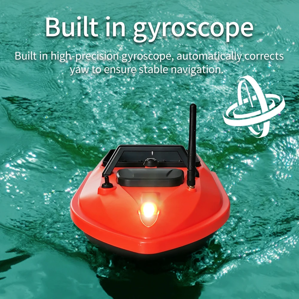 MBLN Mini GPS Bait Boat – 24 Waypoints, Beidou/GPS Navigation, Auto Return, Cruise Control, Quiet Dual Motor, Water Temp Sensor