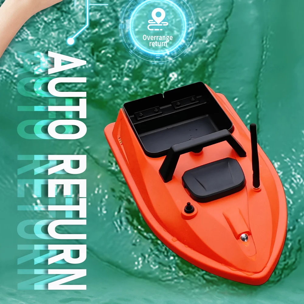 MBLN Mini GPS Bait Boat – 24 Waypoints, Beidou/GPS Navigation, Auto Return, Cruise Control, Quiet Dual Motor, Water Temp Sensor