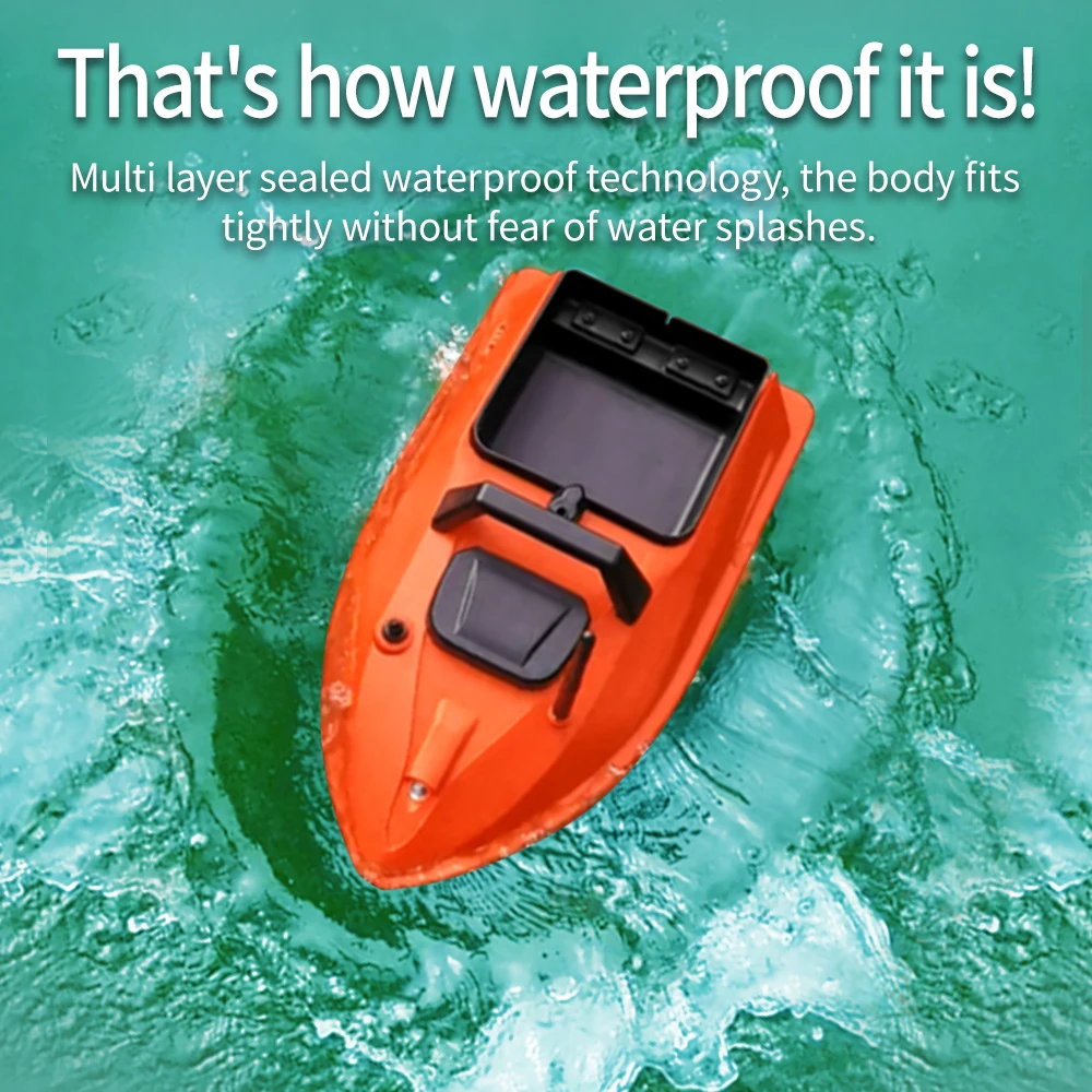 MBLN Mini GPS Bait Boat – 24 Waypoints, Beidou/GPS Navigation, Auto Return, Cruise Control, Quiet Dual Motor, Water Temp Sensor