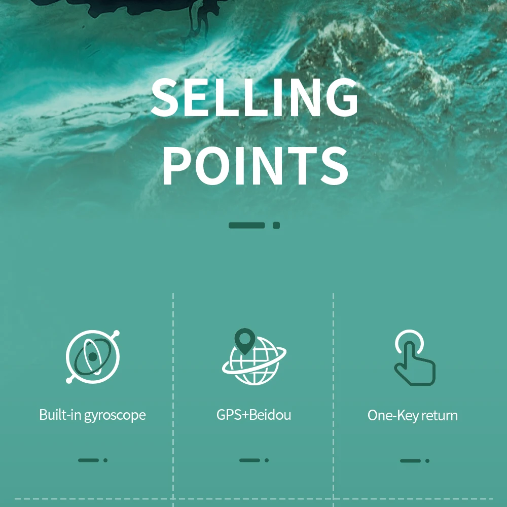 MBLN Mini GPS Bait Boat – 24 Waypoints, Beidou/GPS Navigation, Auto Return, Cruise Control, Quiet Dual Motor, Water Temp Sensor