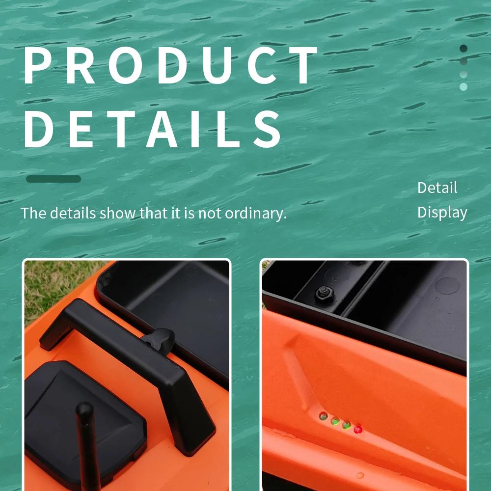 MBLN Mini GPS Bait Boat – 24 Waypoints, Beidou/GPS Navigation, Auto Return, Cruise Control, Quiet Dual Motor, Water Temp Sensor