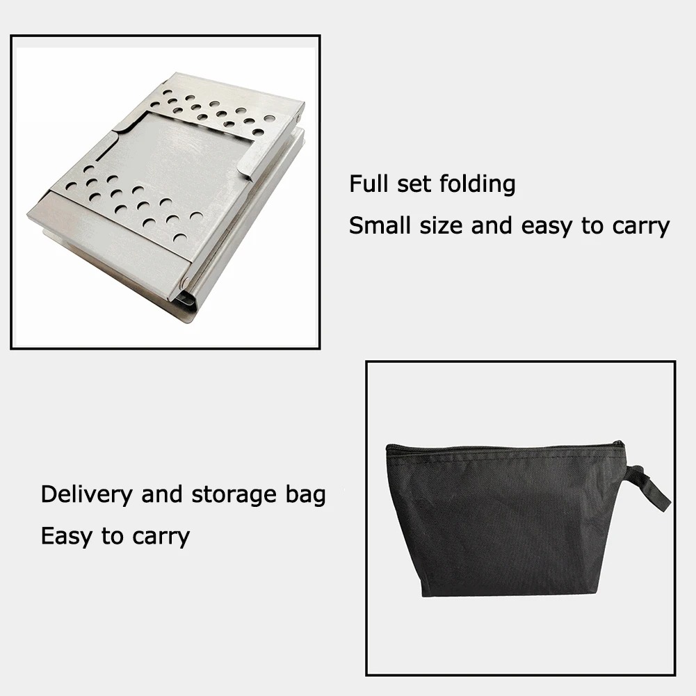 Foldable Camping Wood Stove Portable Folding Firewood Furnace Ultralight Multifunction for Fishing Hiking Survival Cookware Tool