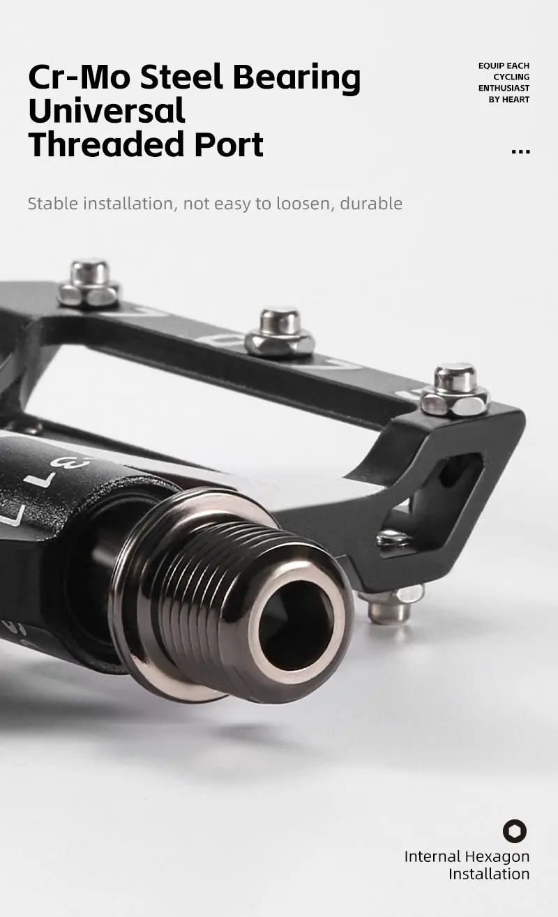 WEST BIKING Ultralight Cycling Pedals 3 Bearing MTB Road Bike 7075 Aluminum Alloy Non-slip Flat Pedal Multicolor Cycling Parts