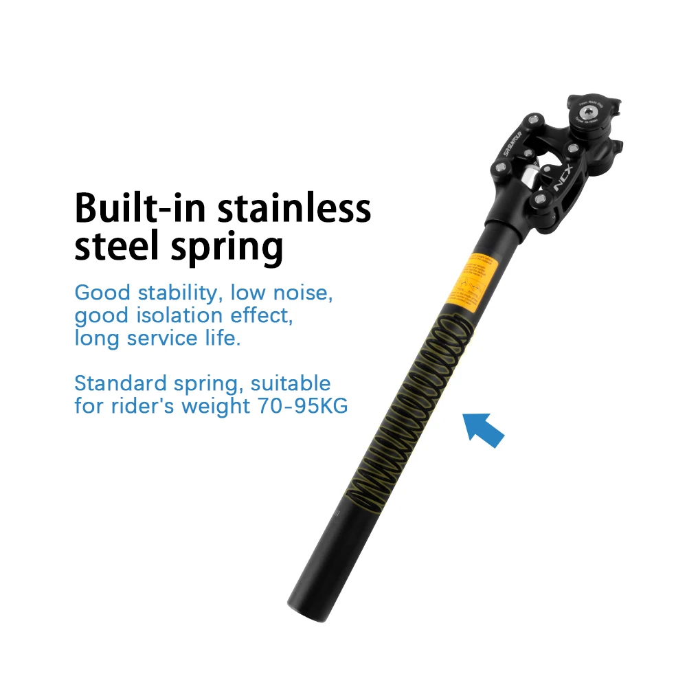 SR Suntour NCX MTB Seatpost 400mm Mountain Bicycle Damping Suspension Seat Post Dirty Bike Seat Tube 27.2 30.9 31.6mm Bike Parts