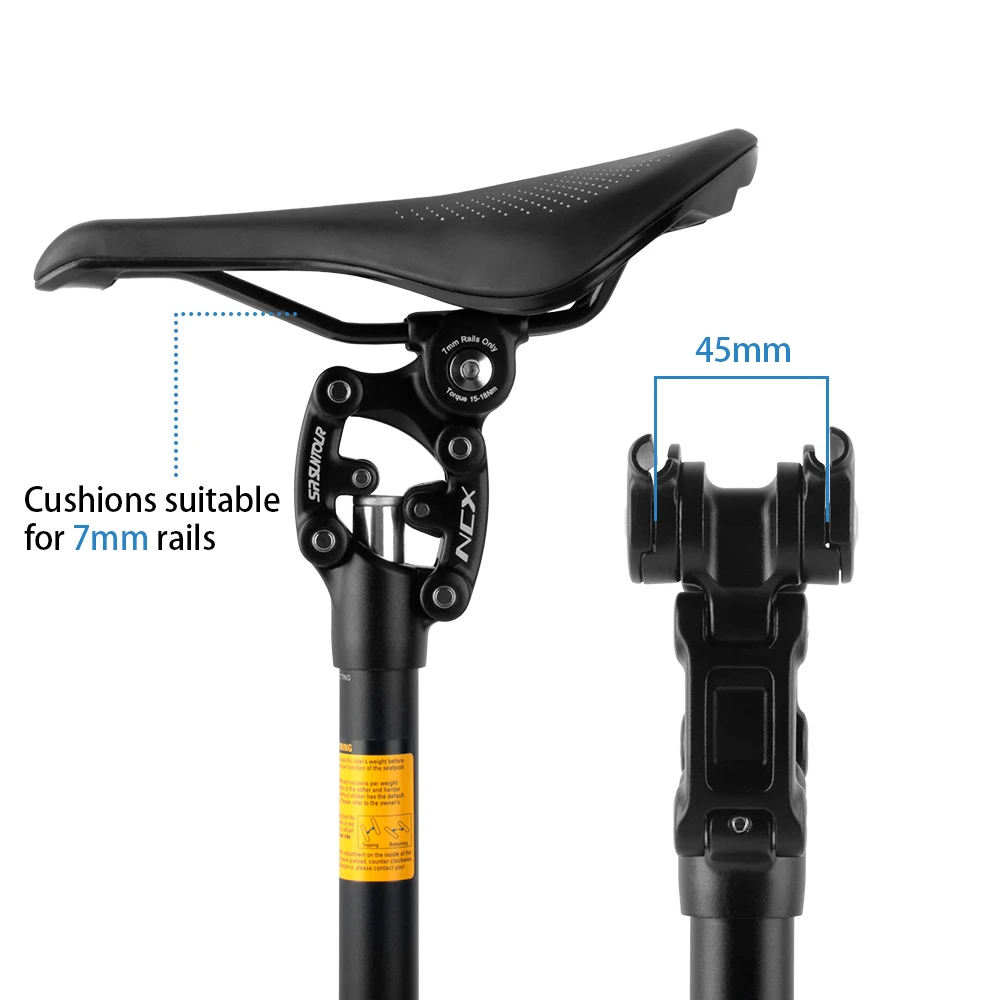 SR Suntour NCX MTB Seatpost 400mm Mountain Bicycle Damping Suspension Seat Post Dirty Bike Seat Tube 27.2 30.9 31.6mm Bike Parts