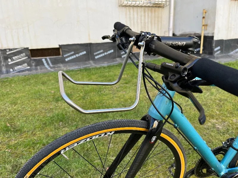 Bike Front Rack Mountain Road Bike Stainless Steel Integrated High-capacity Design Bicycle Luggage Carrier Bicycle Accessories