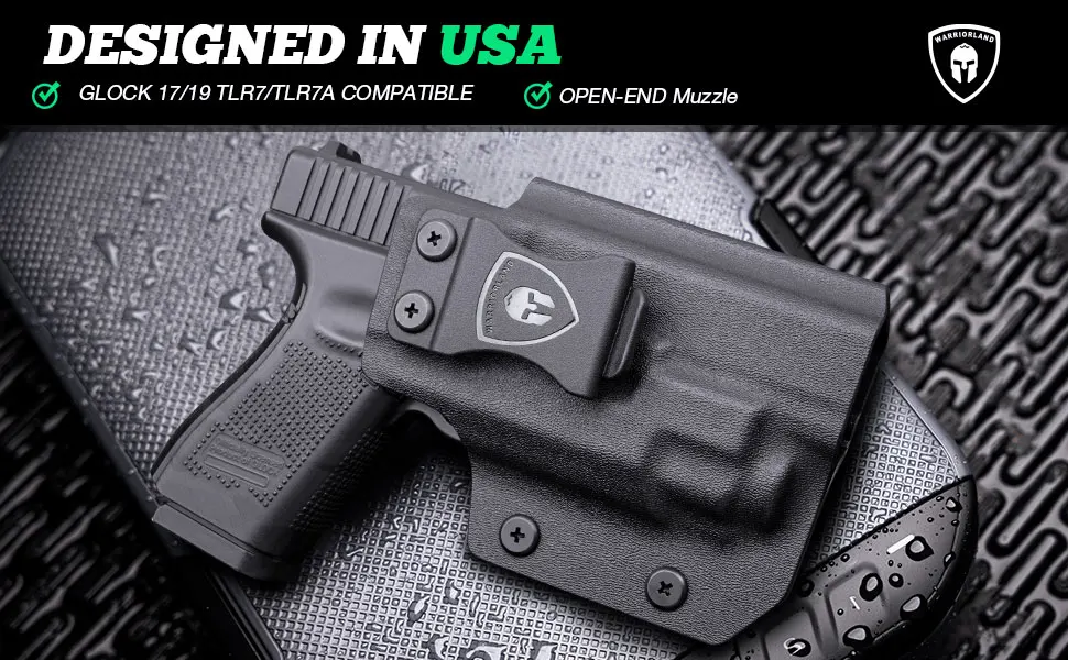 G17/G19+TLR-8 / TLR-8A Holster IWB Kydex Holster Optic Cut Fit: G17/G19/G44/G45 (GEN 1-5)&G23/32 (Gen 3-4)+TLR-8/TLR-8A