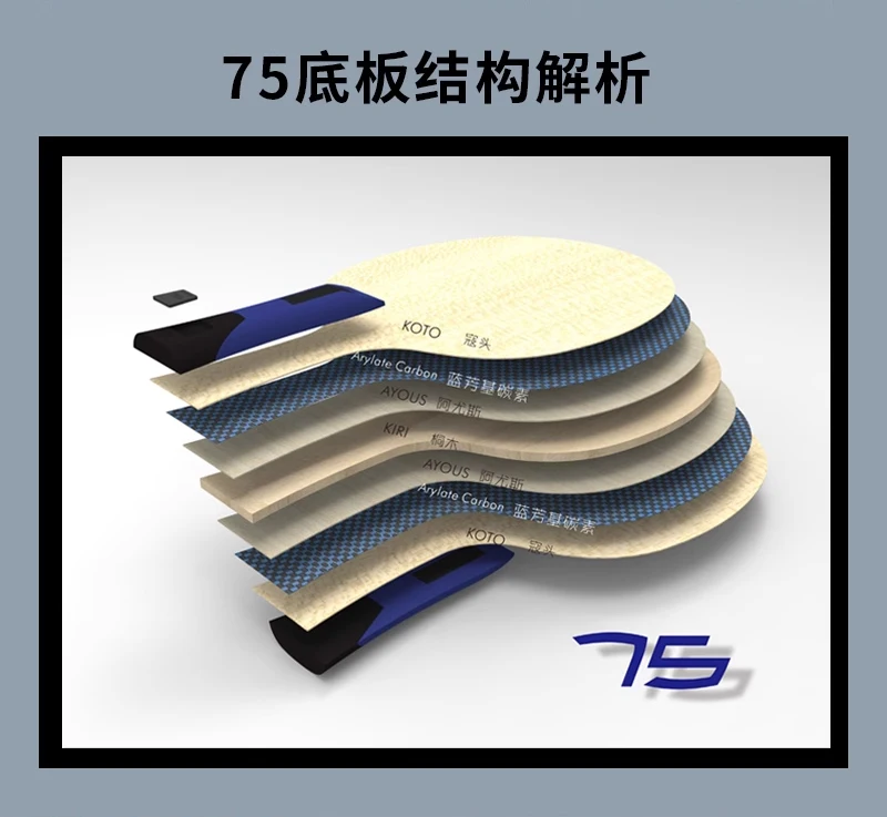 Original SANWEI 75 Series Table Tennis Blade 5 Wood + 2 Fiber Racket 5+2 Ping Pong Paddles Pingpong Bat