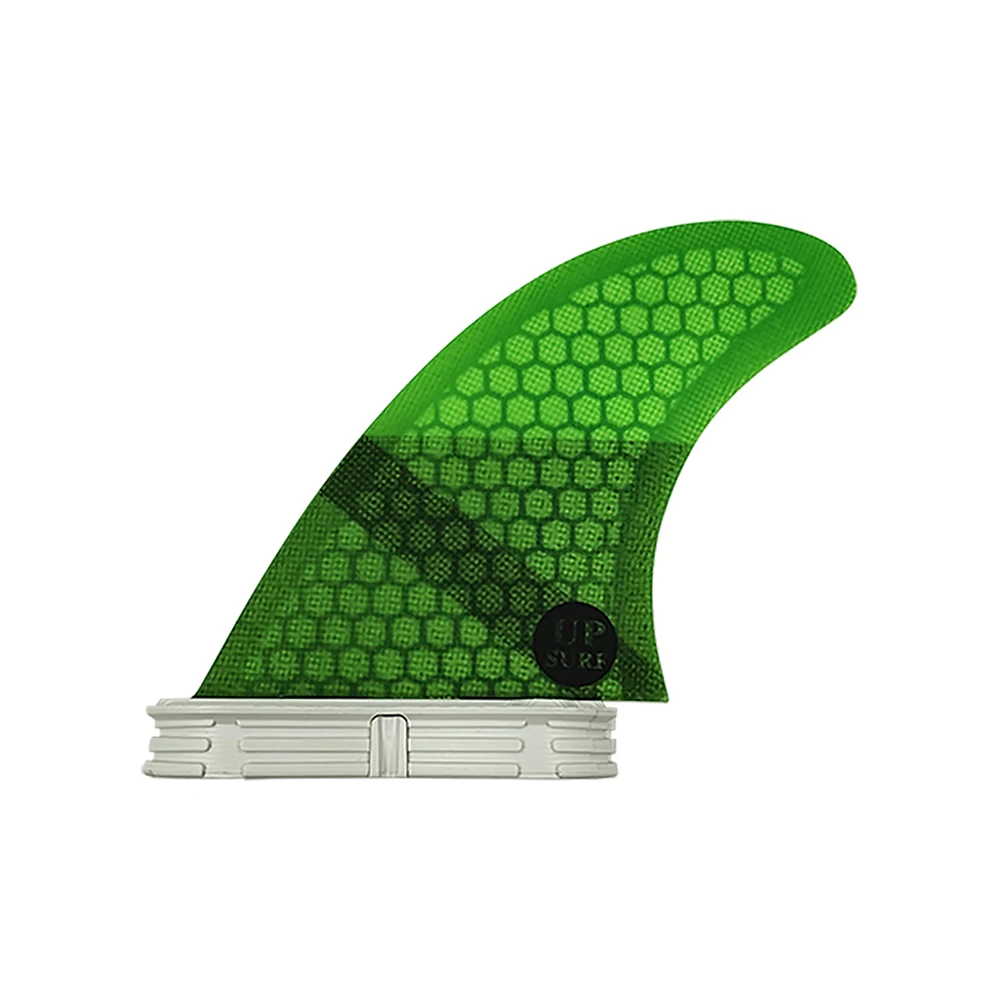 UPSURF FCS 2 Fin Tri Fin Set | Double Tabs 2 G3/G5 Size Honeycomb Carbon Fins in 4 Colors | For Shortboard Performance