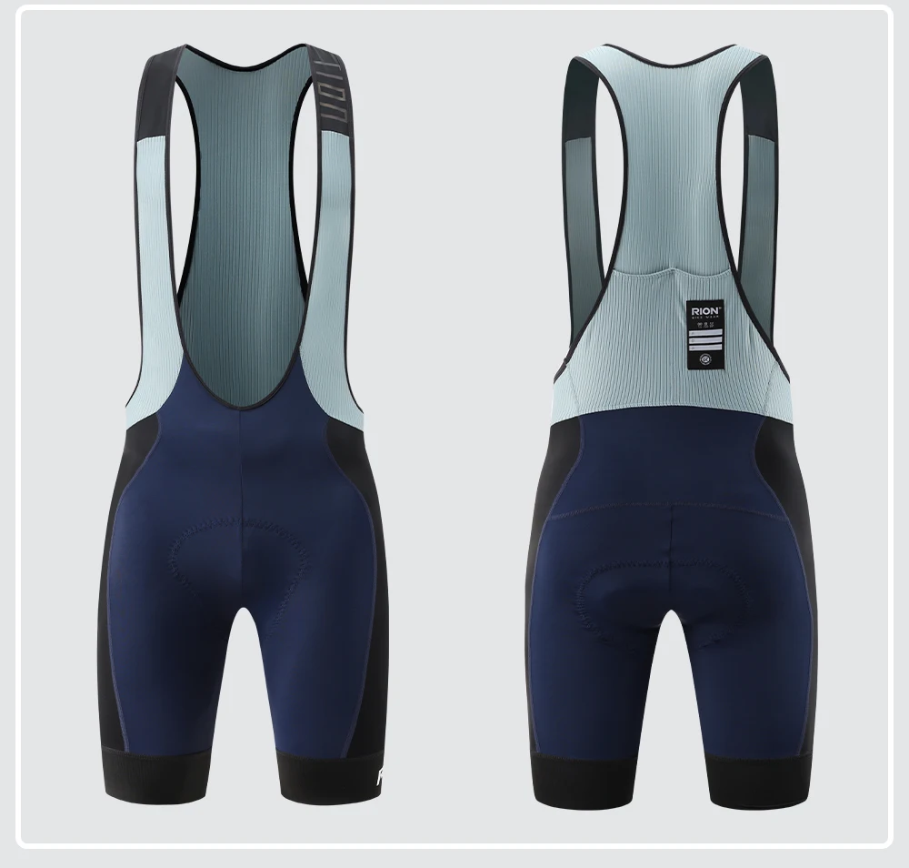 RION Men's Cycling Bib Shorts Mountain Bike MTB Padded Tights Bicycle Clothes Riding Bibs Dolomiti 8H Long Distance Breathable