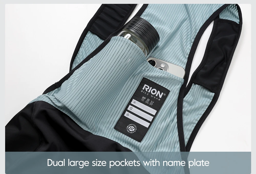 RION Men's Cycling Bib Shorts Mountain Bike MTB Padded Tights Bicycle Clothes Riding Bibs Dolomiti 8H Long Distance Breathable