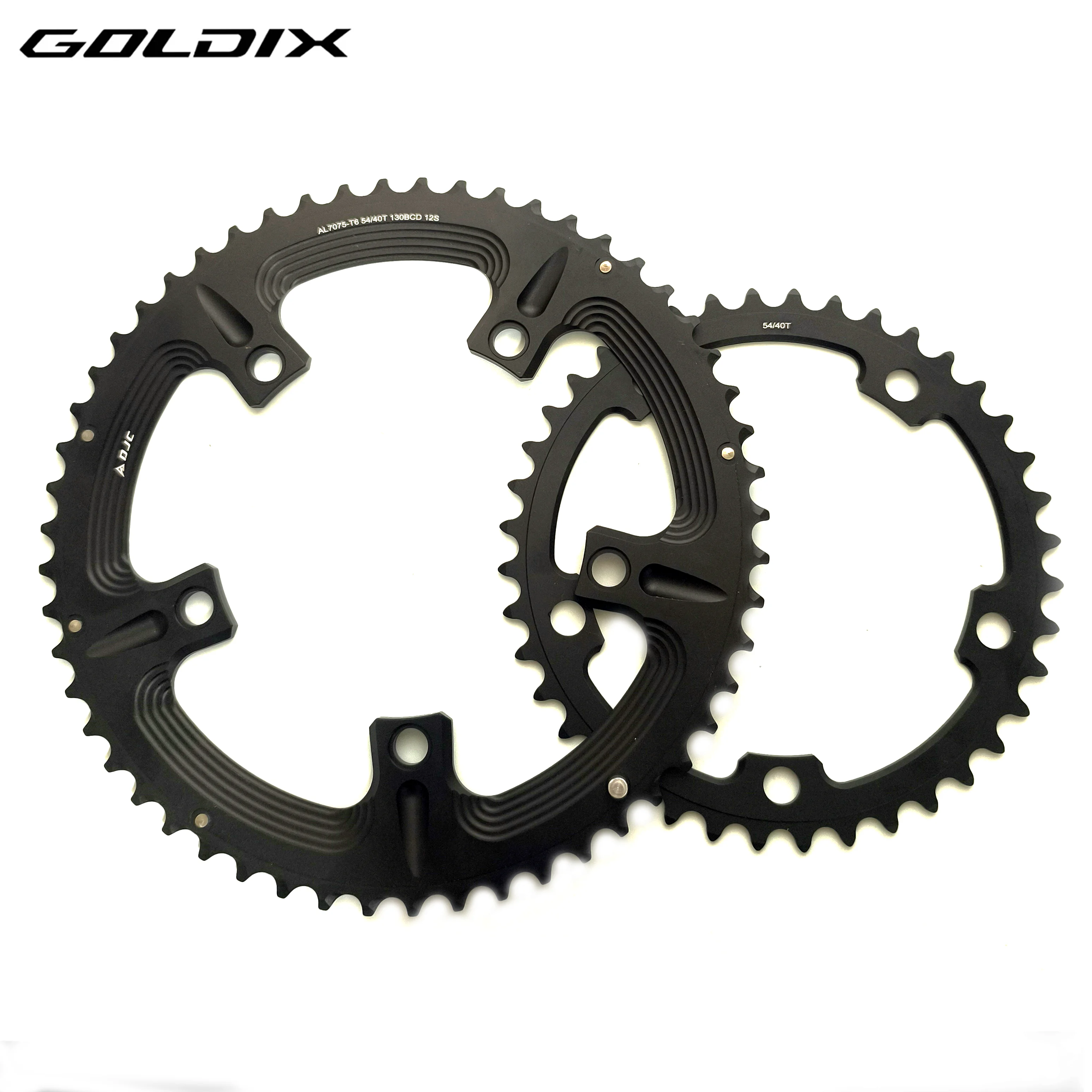 GOLDIX 130BCD 5 Bolt Double Chainrings Road Bike Sprocket 53-39T 54-40T 56-42T for 130 BCD Crank Chainwheel