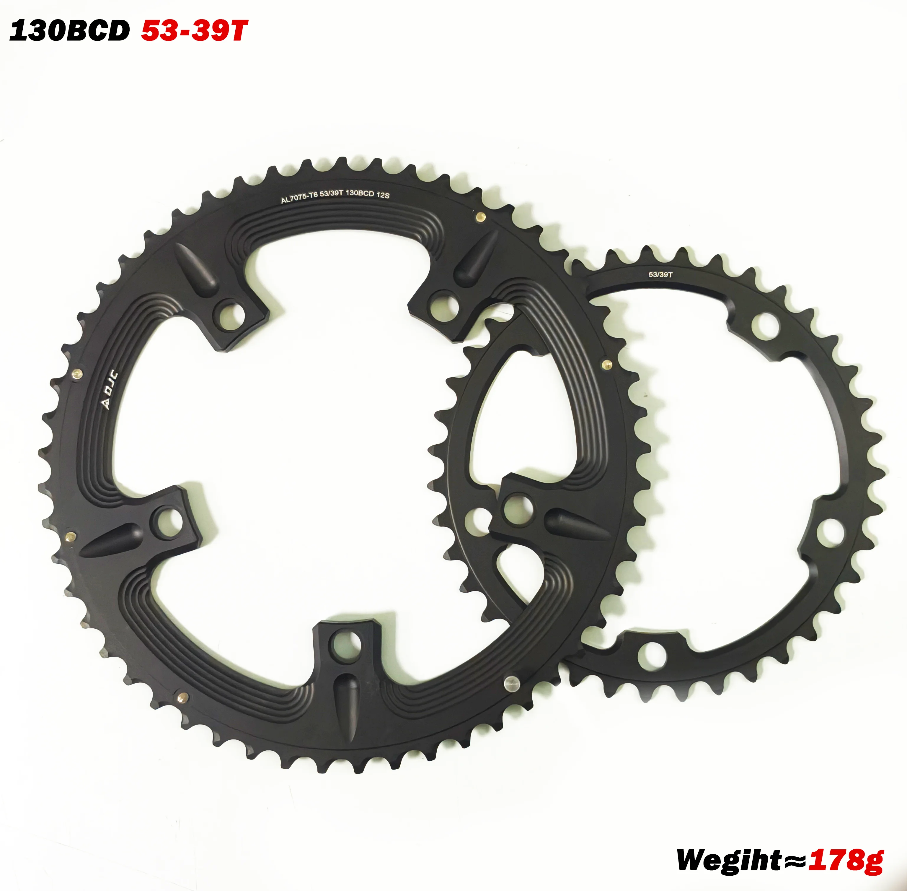 GOLDIX 130BCD 5 Bolt Double Chainrings Road Bike Sprocket 53-39T 54-40T 56-42T for 130 BCD Crank Chainwheel