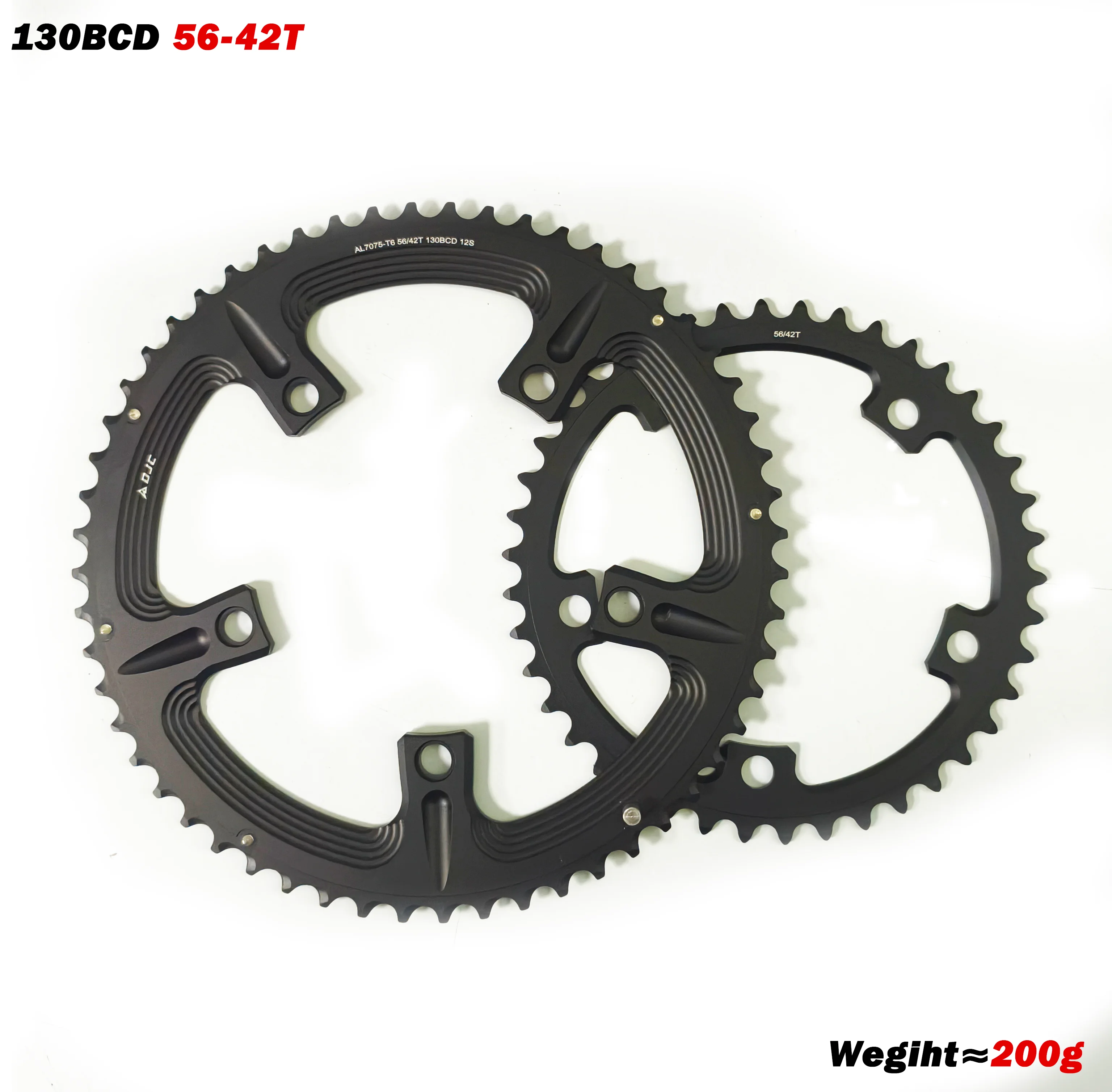 GOLDIX 130BCD 5 Bolt Double Chainrings Road Bike Sprocket 53-39T 54-40T 56-42T for 130 BCD Crank Chainwheel