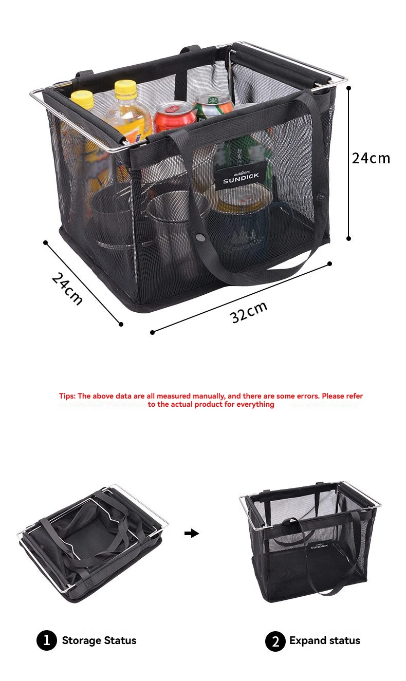 Outdoor camping handbag picnic bag compatible with IGT unit mesh filter basket large capacity