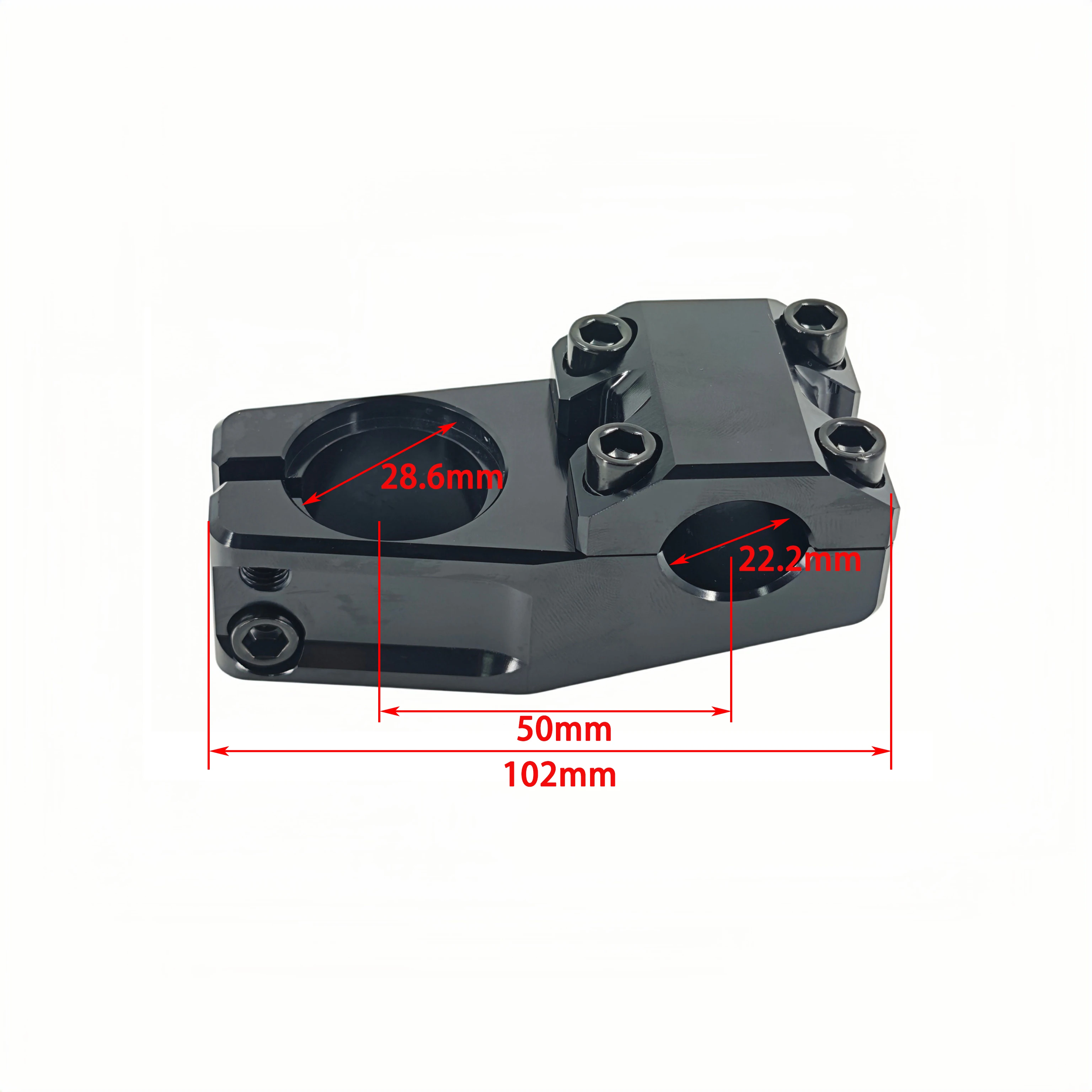 BMX Stem 22.2*28.6mm 50mm Lightweight Aluminimun Alloy CNC Bicycle Stem BMX Handbar Stem For Street Freestyle Bike Cycling Part