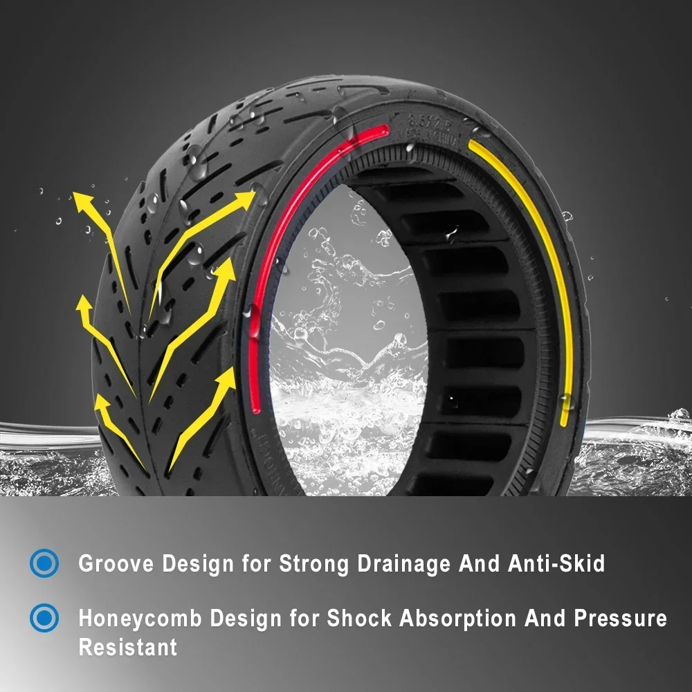 8.5x2.5 Off-road Solid Tire for Dualtron Mini Speedway Leger Scooter Accessories 8.5Inch Rubber Explosion Proof Tubeless Tyre