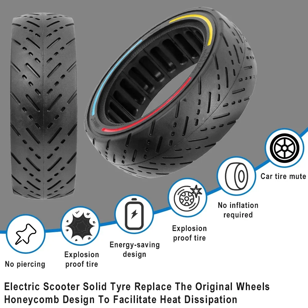 8.5x2.5 Off-road Solid Tire for Dualtron Mini Speedway Leger Scooter Accessories 8.5Inch Rubber Explosion Proof Tubeless Tyre