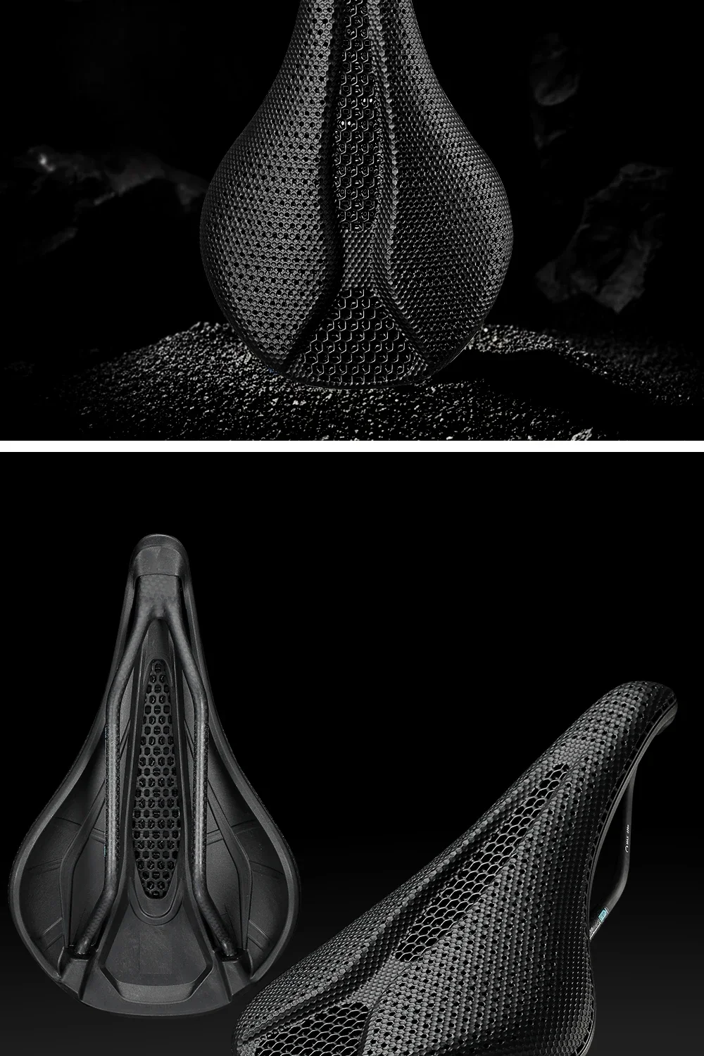 RYET Full Carbon 3D Printed Saddle 145/155mm 160-227g Oval 7x9mm Rails Superflow Cut-Out Ultralight Road MTB Gravel Triathlon XC