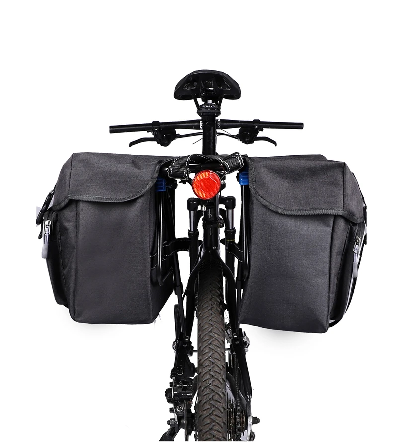 WEST BIKING Bicycle Rear Seat Bag 25L Large Capacity Outdoor Luggage Carrier Bags Cycling MTB Road Bike Trunk Double Pannier Bag