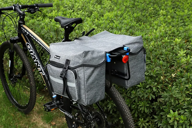 WEST BIKING Bicycle Rear Seat Bag 25L Large Capacity Outdoor Luggage Carrier Bags Cycling MTB Road Bike Trunk Double Pannier Bag