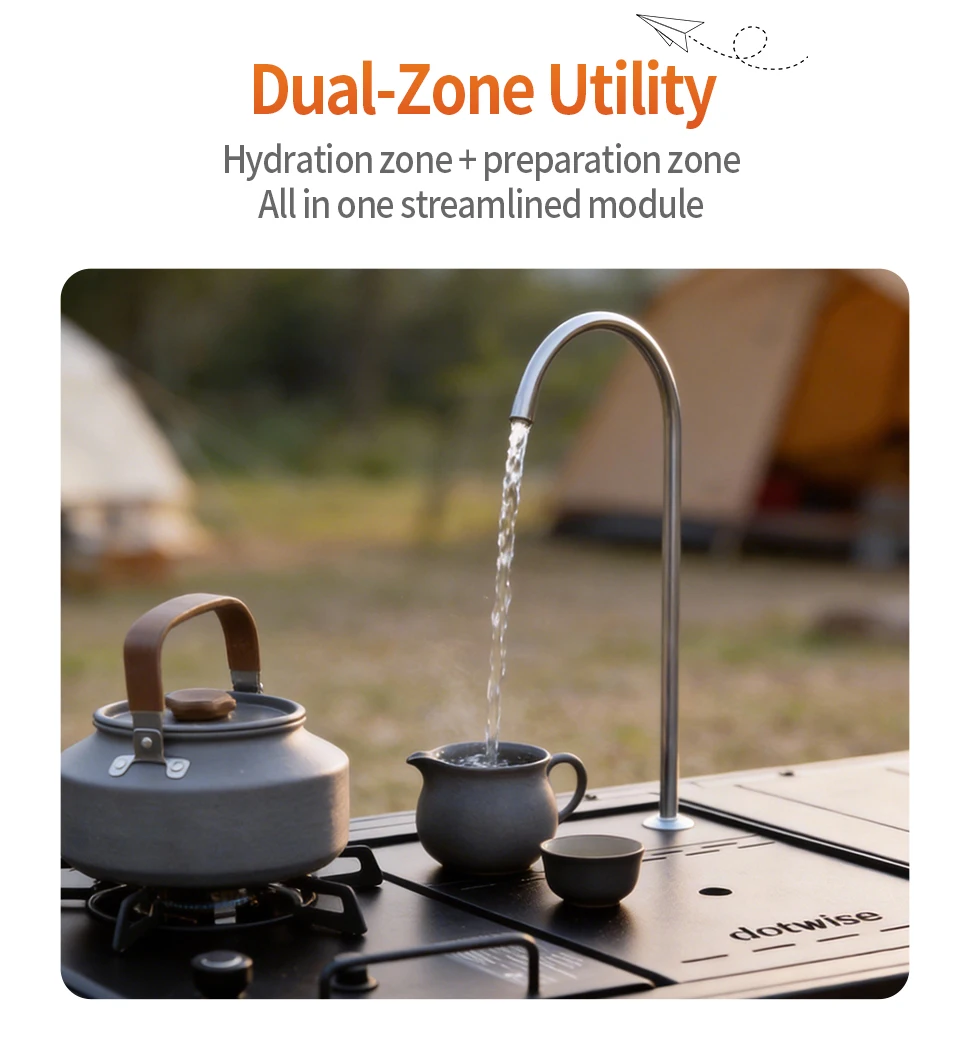 IGT Electric Water Dispenser Camping IGT Water-proof Electric Water Pump Aluminium Table Unit Plate IGT Table Accessory