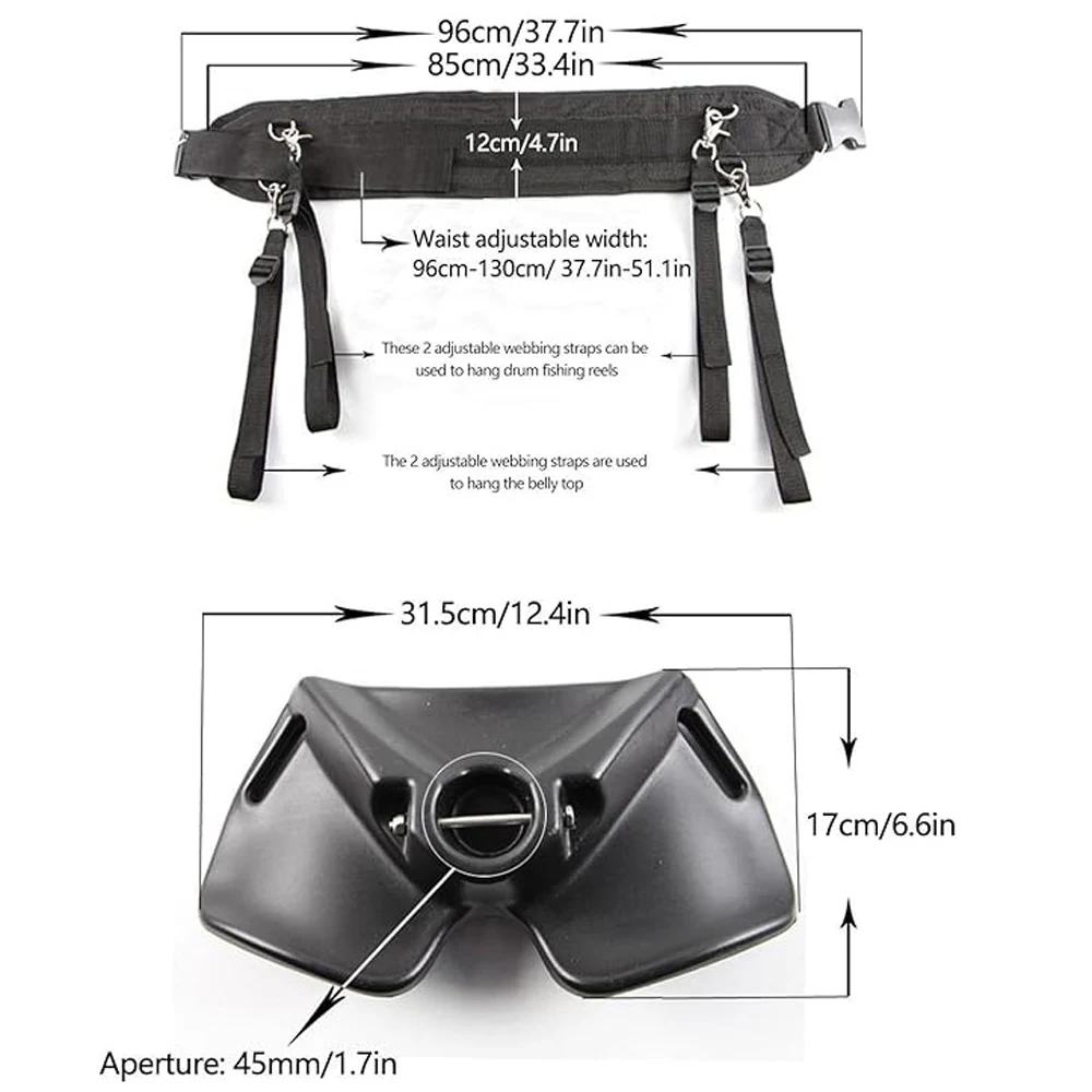 For Big Fish Game Boat Fishing Fighting Belt Adjustable Harness Gimbal Jigging Stand-up Rod Holder Pole Holster Sea Equipment