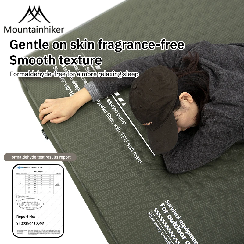 MOUNTAINHIKER New Upgrade Inflatable Mattress 10CM Thick Portable Sleeping Pad Mat with Storage Bag for Camping
