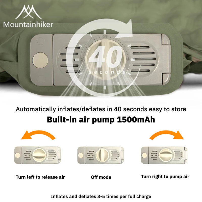 MOUNTAINHIKER New Upgrade Inflatable Mattress 10CM Thick Portable Sleeping Pad Mat with Storage Bag for Camping