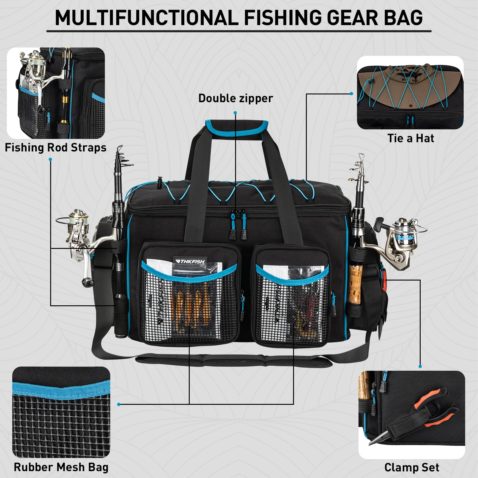 Fishing Tackle Storage Bag Large Capacity Waterproof Fishing Shoulder Bags For 3600/3700 Box 900d Oxford Fishing Sling Packs