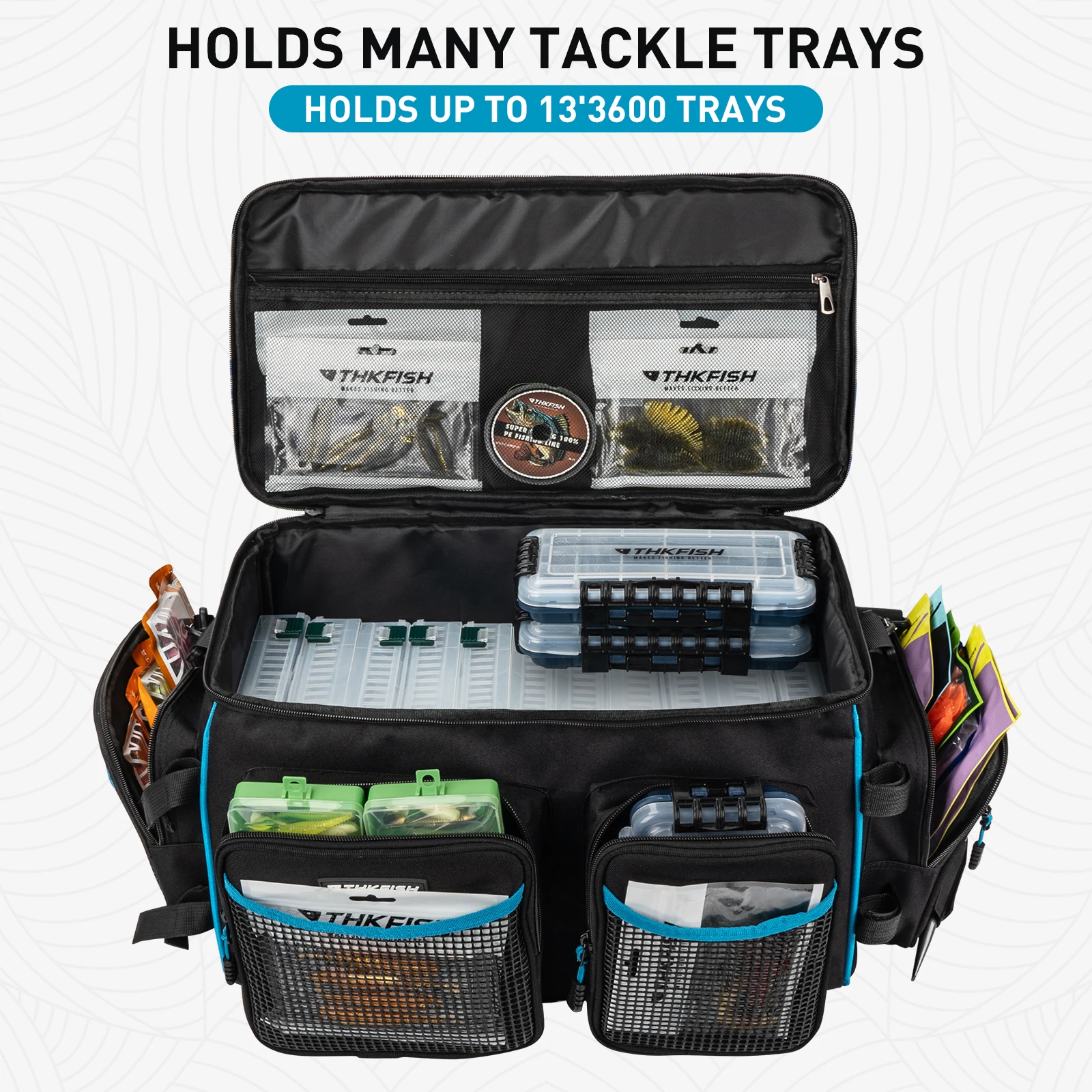 Fishing Tackle Storage Bag Large Capacity Waterproof Fishing Shoulder Bags For 3600/3700 Box 900d Oxford Fishing Sling Packs