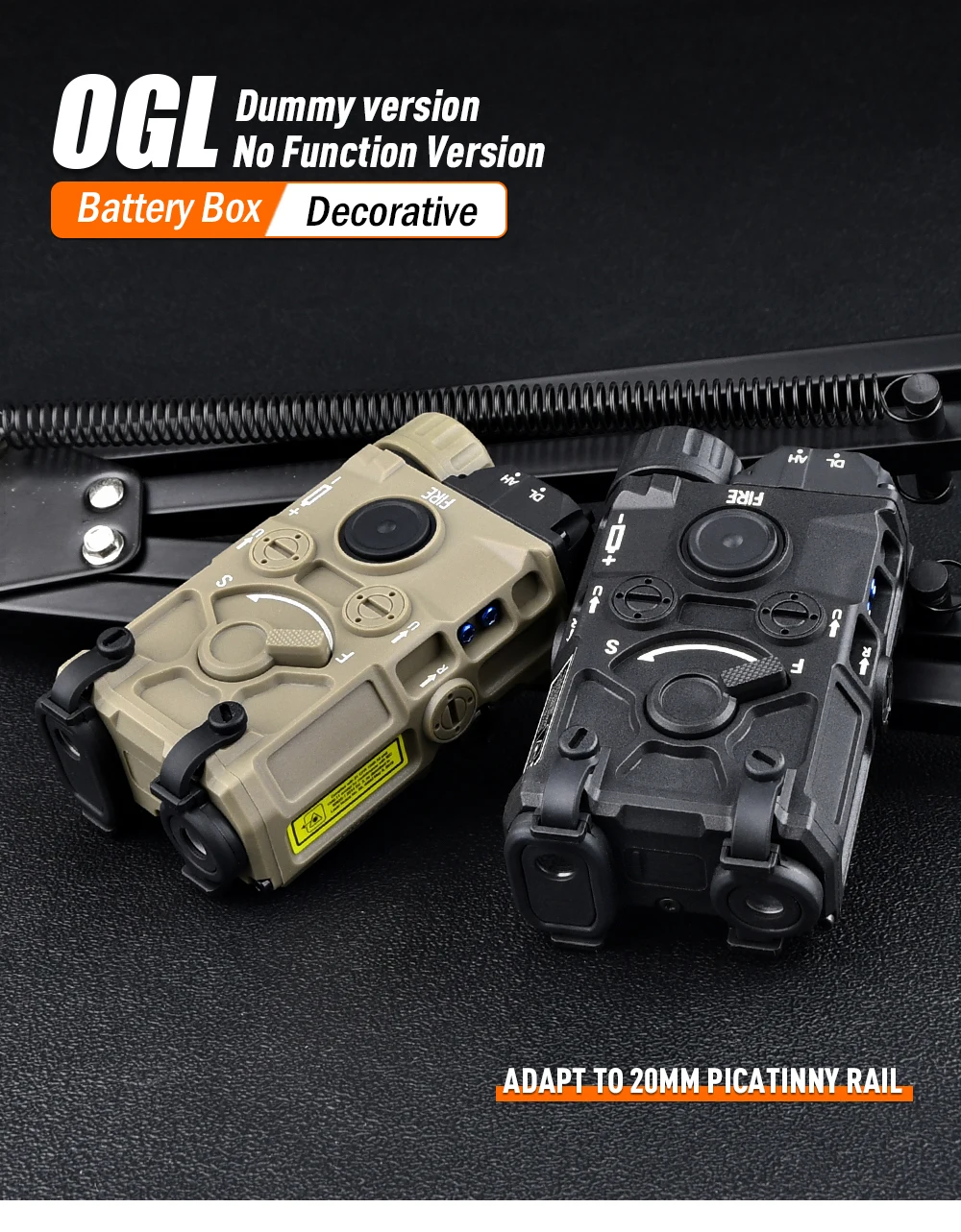 WADSN OGL Laser Dummy Non functional Plastic Battery Box Original Marking Nylon OGL Model