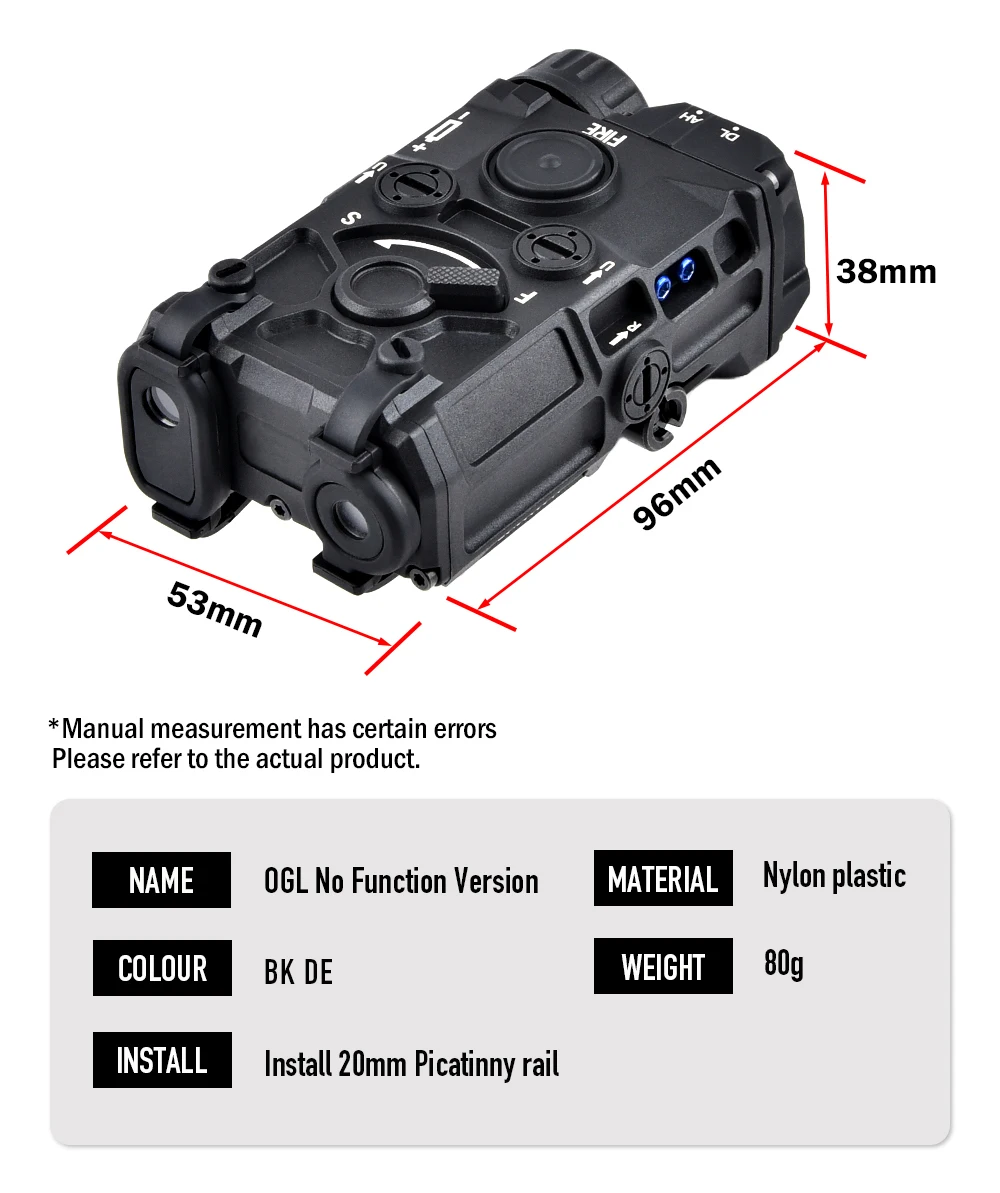 WADSN OGL Laser Dummy Non functional Plastic Battery Box Original Marking Nylon OGL Model