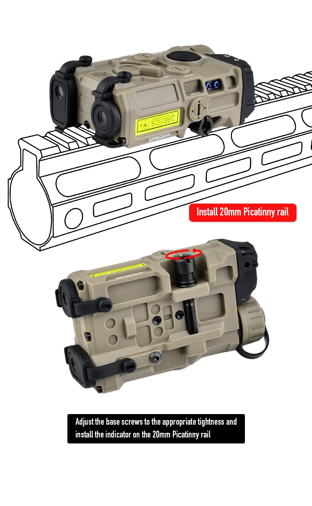 WADSN OGL Laser Dummy Non functional Plastic Battery Box Original Marking Nylon OGL Model