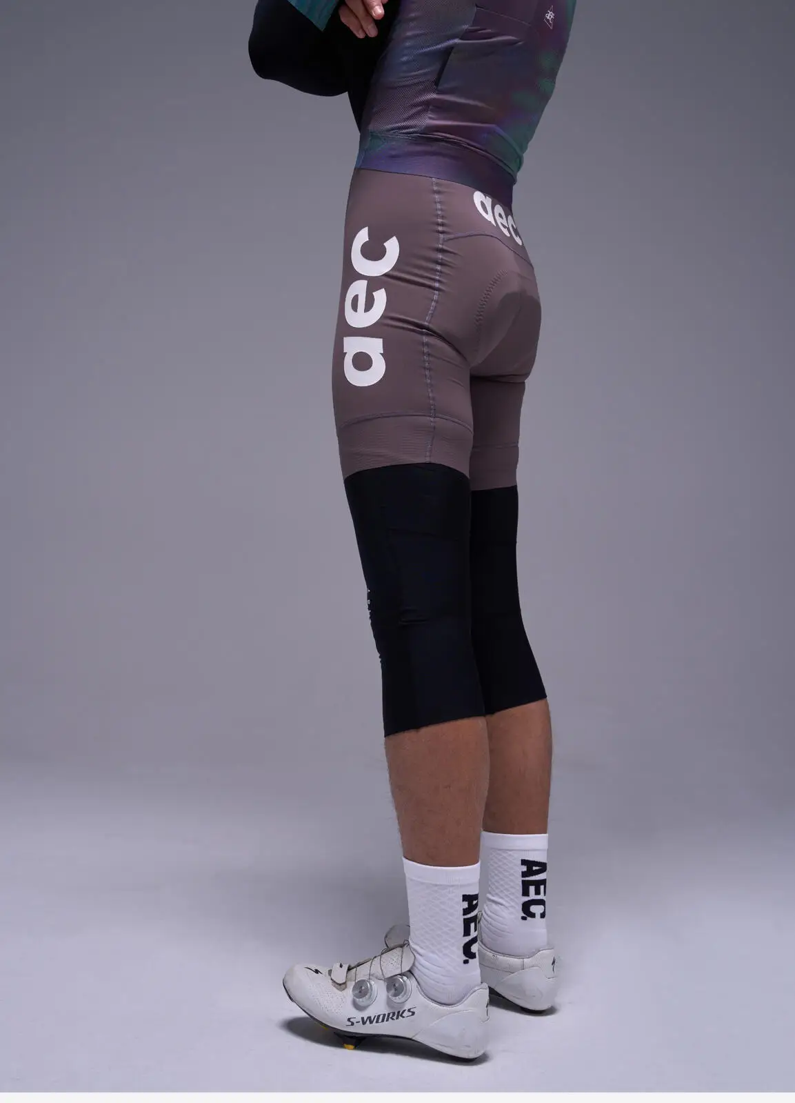 AEC.CYSLIST Fleece Cycling Leg Warmers Reflective Logo Short Leg Protection Compression Knee Cover Bicycle Road Bike Knee Sleeve
