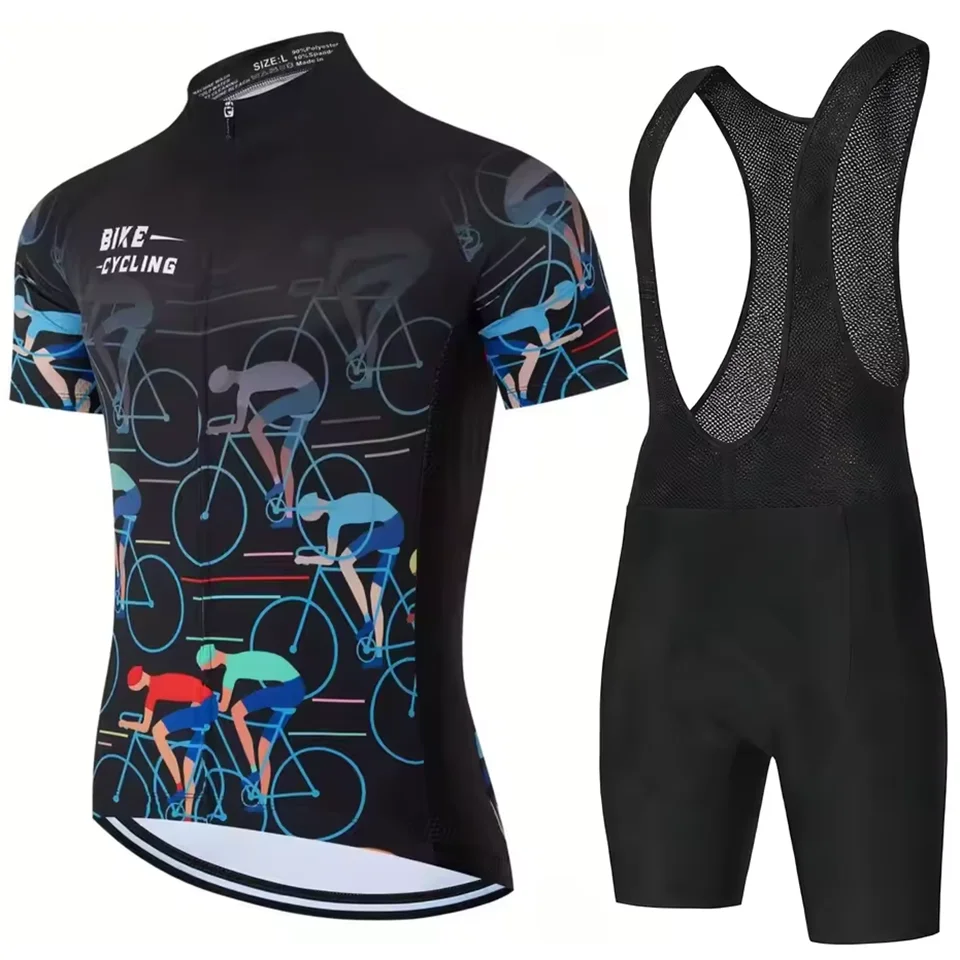 2026 Summer Cycling Jersey Set Men Fluorescent Color MTB Short Sleeve Cycling Clothing Mountain Bike Wear Ropa Ciclismo Uniform