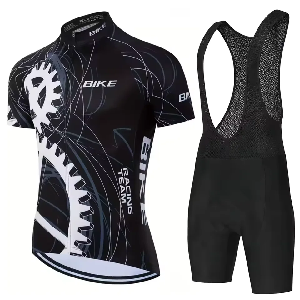 2026 Summer Cycling Jersey Set Men Fluorescent Color MTB Short Sleeve Cycling Clothing Mountain Bike Wear Ropa Ciclismo Uniform
