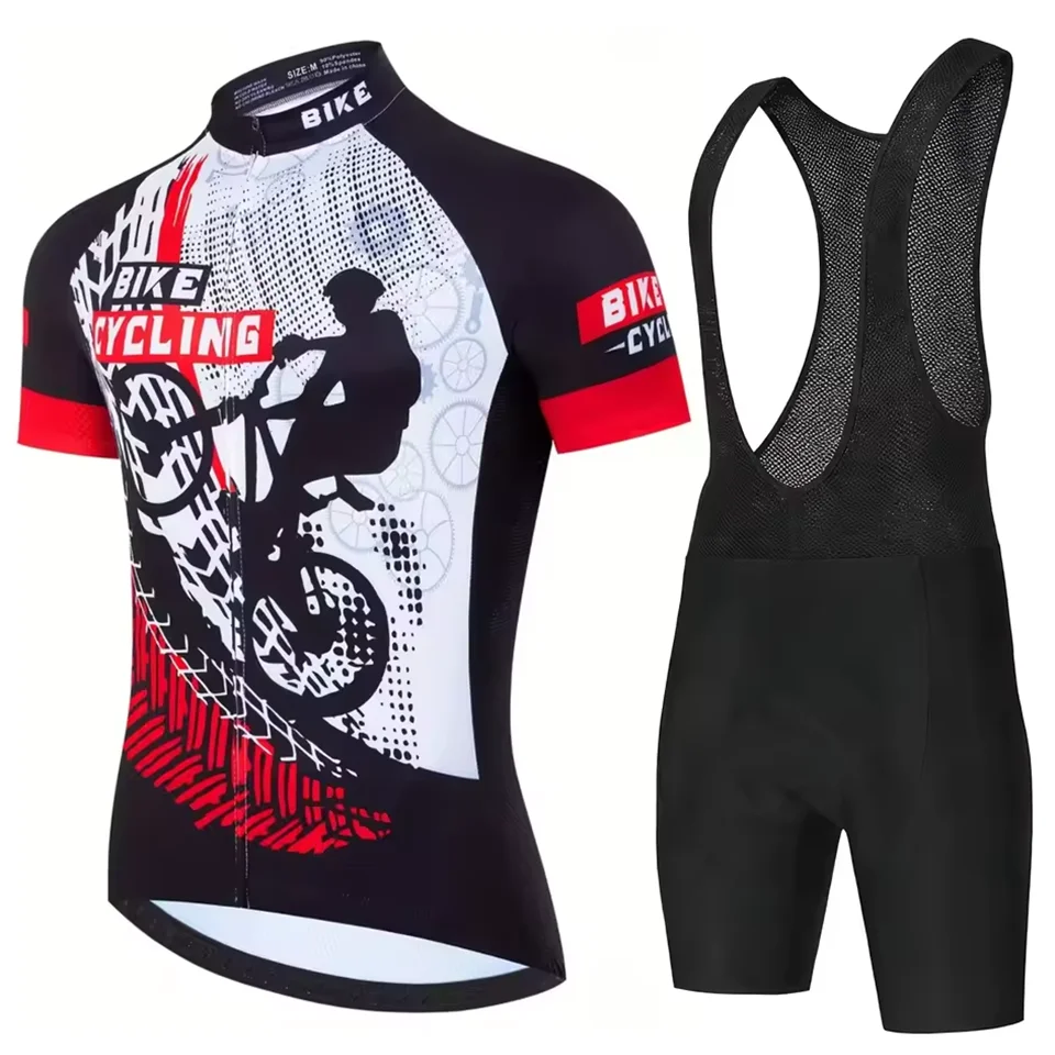 2026 Summer Cycling Jersey Set Men Fluorescent Color MTB Short Sleeve Cycling Clothing Mountain Bike Wear Ropa Ciclismo Uniform