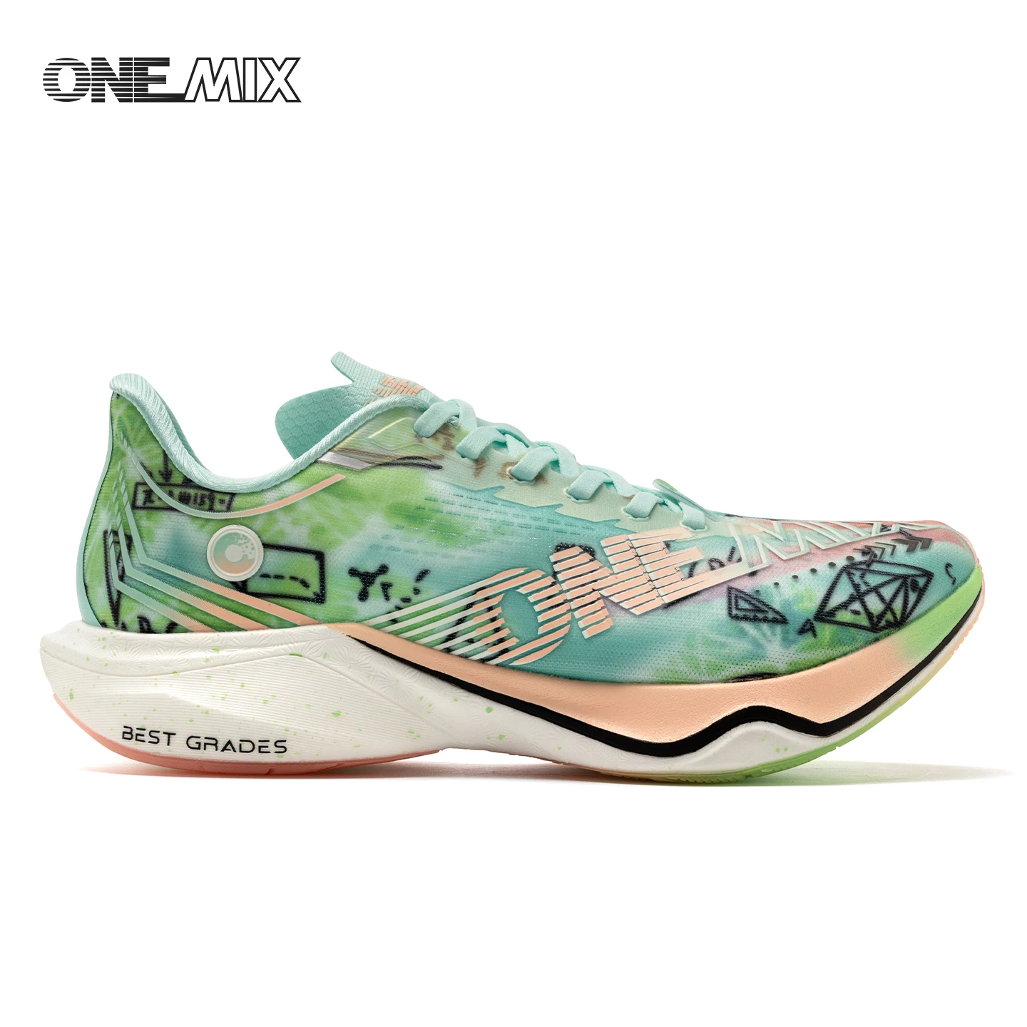 ONEMIX Marathon Nylon Carbon Board Running Racing Shoes, Professional Stable Support, Shock-relief, Ultra-light Rebound Man Snea