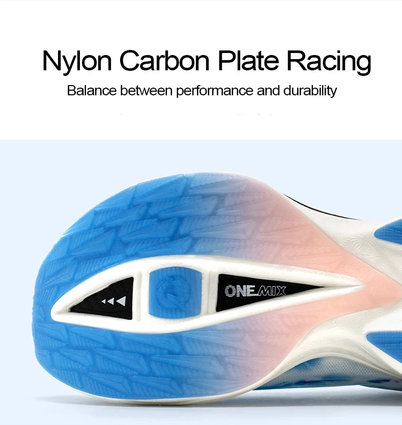 ONEMIX Marathon Nylon Carbon Board Running Racing Shoes, Professional Stable Support, Shock-relief, Ultra-light Rebound Man Snea
