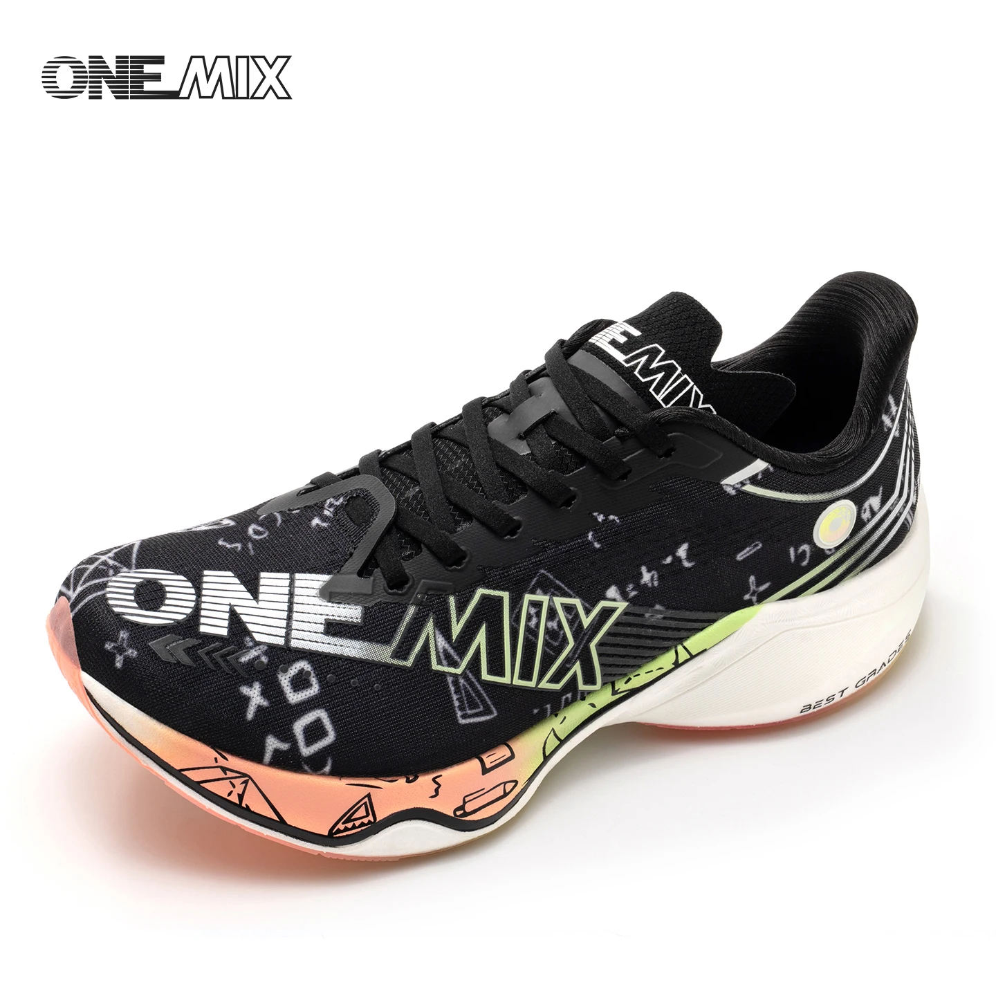 ONEMIX Marathon Nylon Carbon Board Running Racing Shoes, Professional Stable Support, Shock-relief, Ultra-light Rebound Man Snea