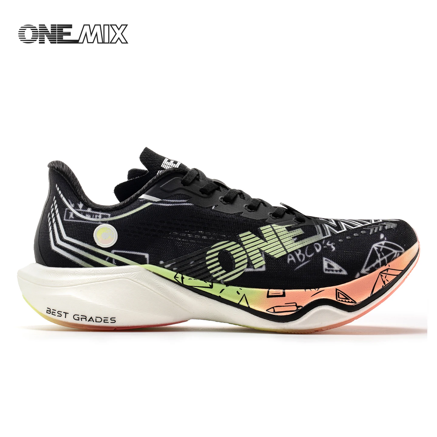 ONEMIX Marathon Nylon Carbon Board Running Racing Shoes, Professional Stable Support, Shock-relief, Ultra-light Rebound Man Snea