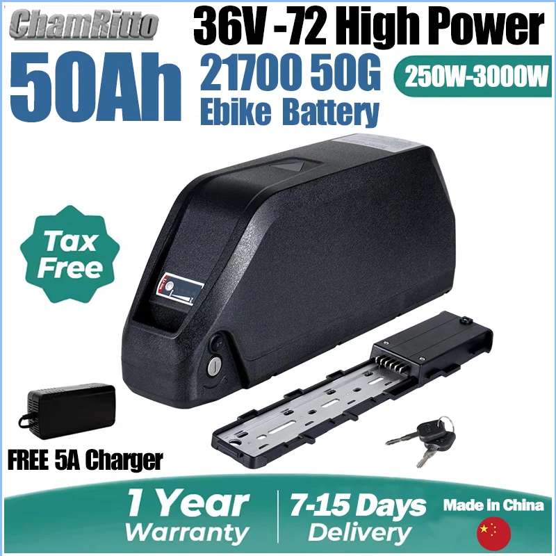 ebike cham-rider 72V 3000w High Power kit 48v 52v 1500w Electric bicycle 60V 25ah 30 40ah 50ah 60ah 1000w 2000W Lithium Batterie