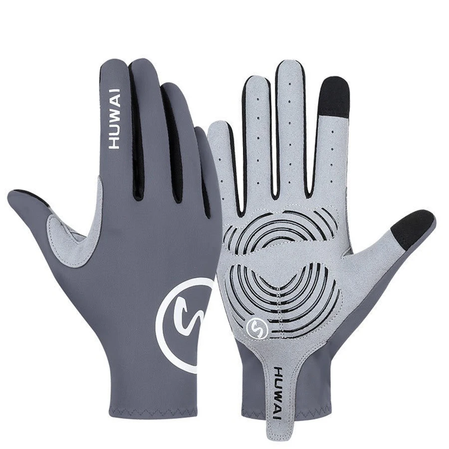 ZHUOHUA Summer Ice Silk Cycling Gloves Breathable Sun Protection Half Finger Fishing Gloves for Outdoor Riding Fishing Driving