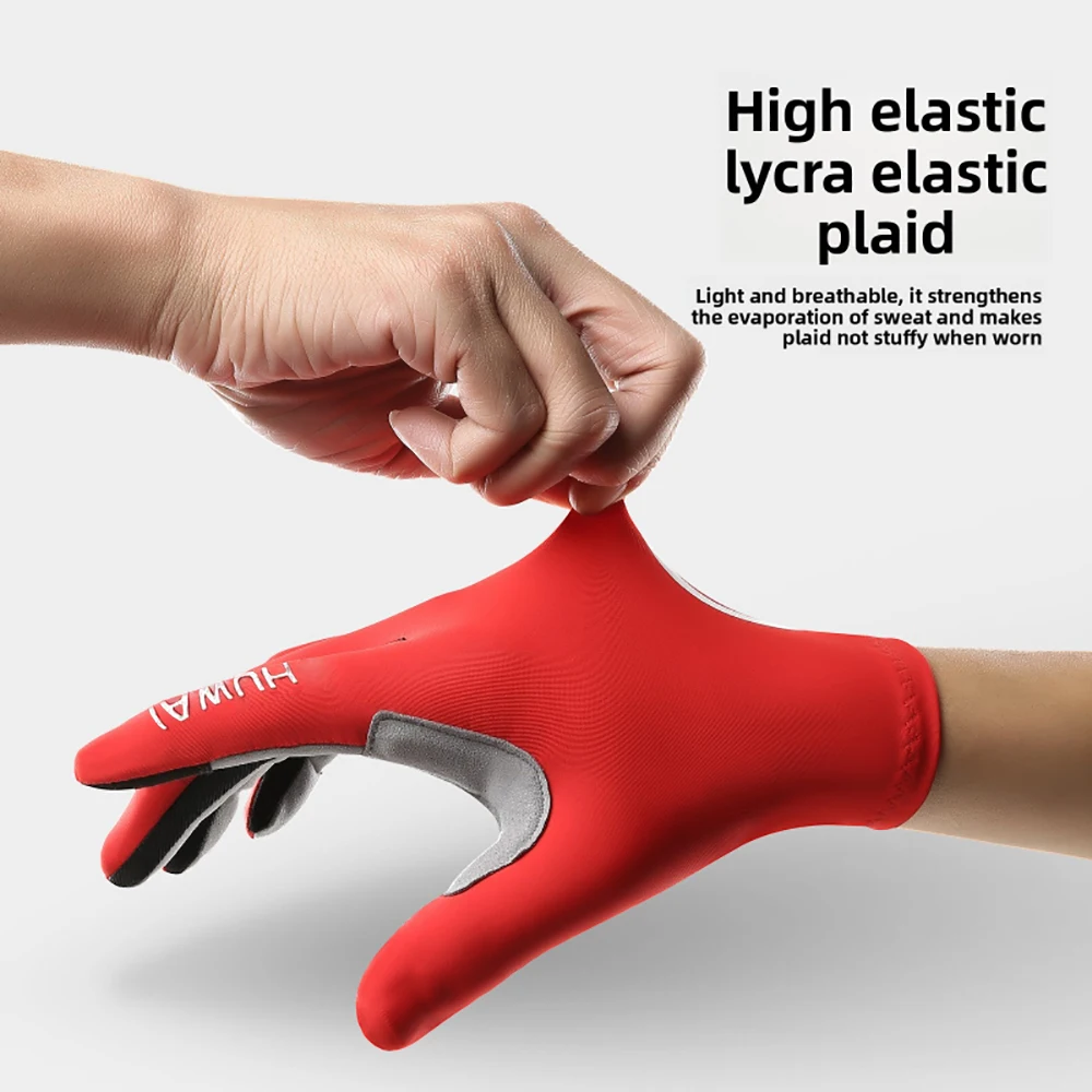 ZHUOHUA Summer Ice Silk Cycling Gloves Breathable Sun Protection Half Finger Fishing Gloves for Outdoor Riding Fishing Driving
